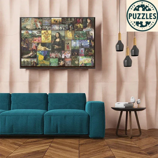 1500-Piece Jigsaw Puzzle – Forty World Famous Paintings (80×60cm) - Puzolife - Puzzles of Life