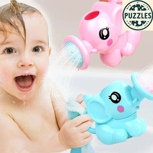 Baby Bath Toys Elephant Spray Pink - Puzolife - Puzolife - Puzzles of Life