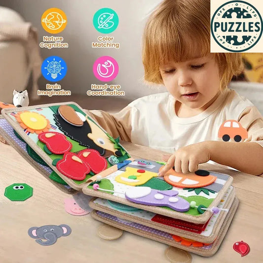 Giraffe Busy Book for Kids - Puzolife - Puzolife - Puzzles of Life