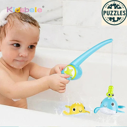 Magnetic Fishing Game Wind-Up Whales 3PCS - Puzolife - Puzolife - Puzzles of Life
