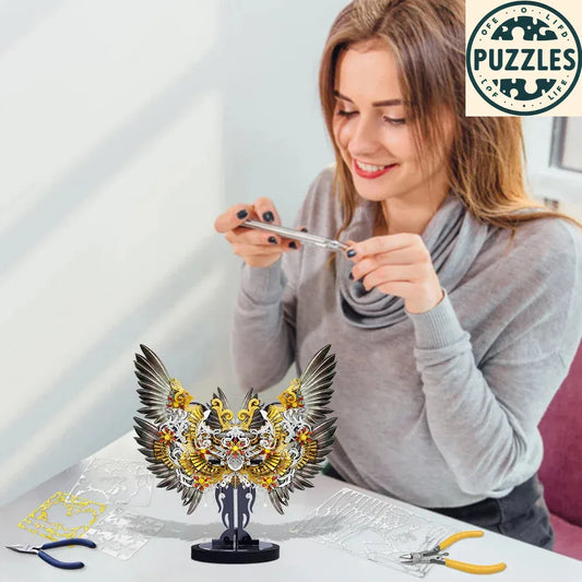 Model Building Kits Athena Puzzle 3D Metal Jigsaw for Brain Teaser - Puzolife - Puzzles of Life