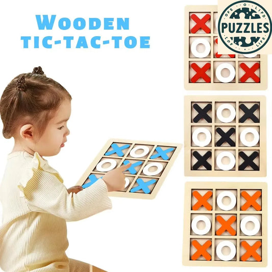 Wooden XO Tic Tac Toe - Puzolife - Puzolife - Puzzles of Life